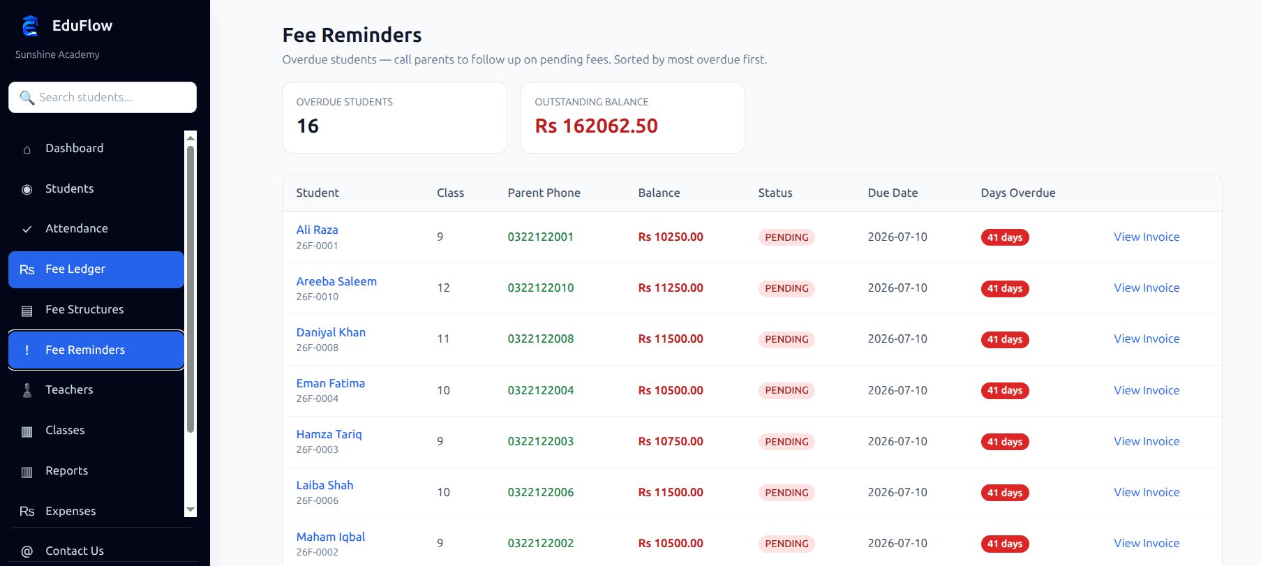 Keep fees moving