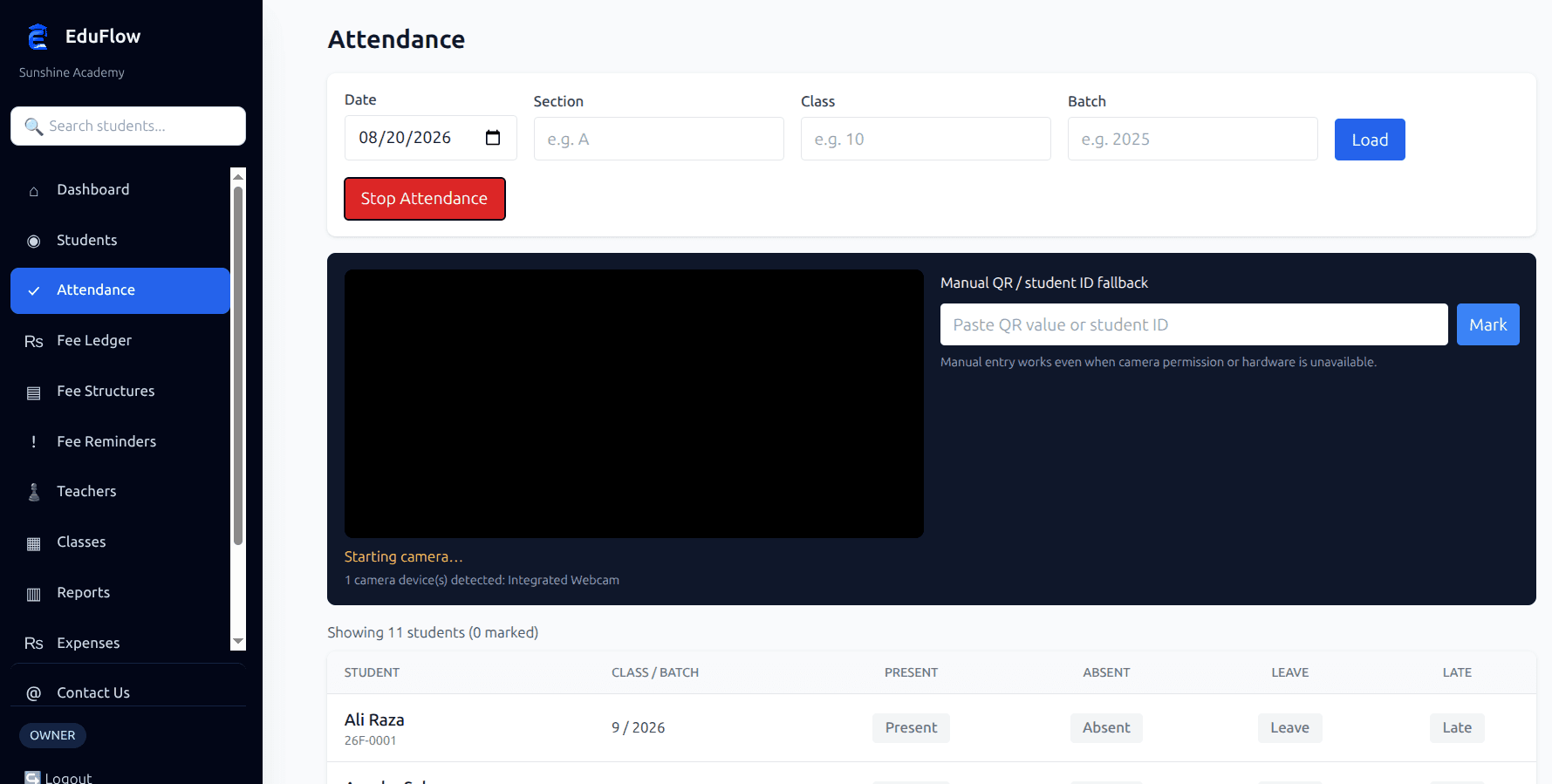 Make attendance effortless